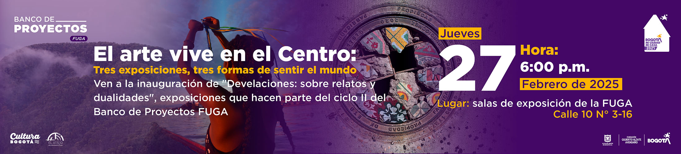 Banner sobre exposiciones de Banco de Proyectos FUGA