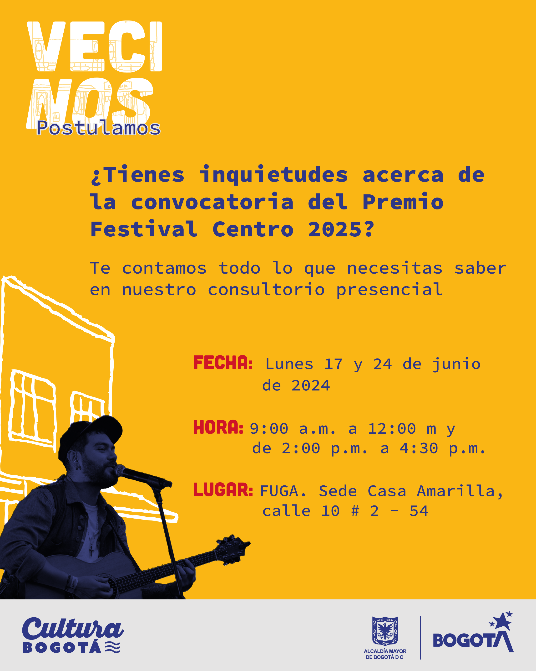 Consultorio Presencial Convocatoria "Premio Festival Centro 2025" PDE FUGA 2024