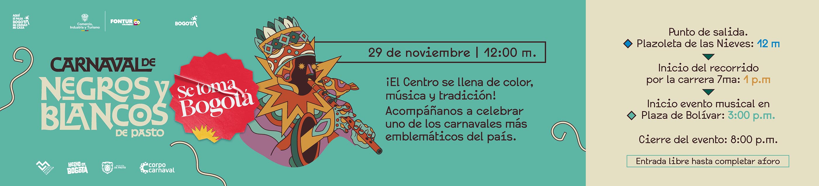 Banner Carnaval NEgros y BLancos