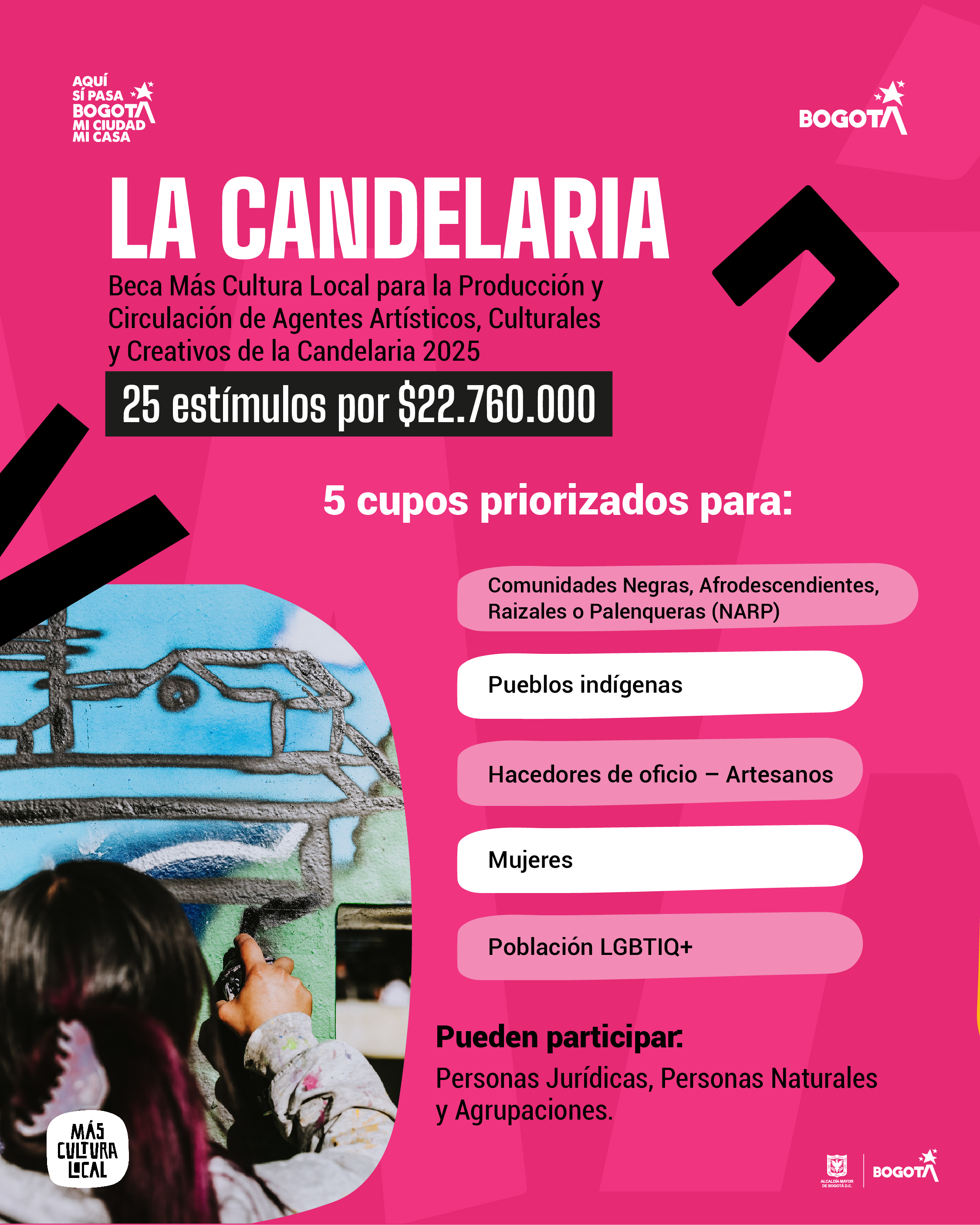 cartel de convocatoria en La Candelaria