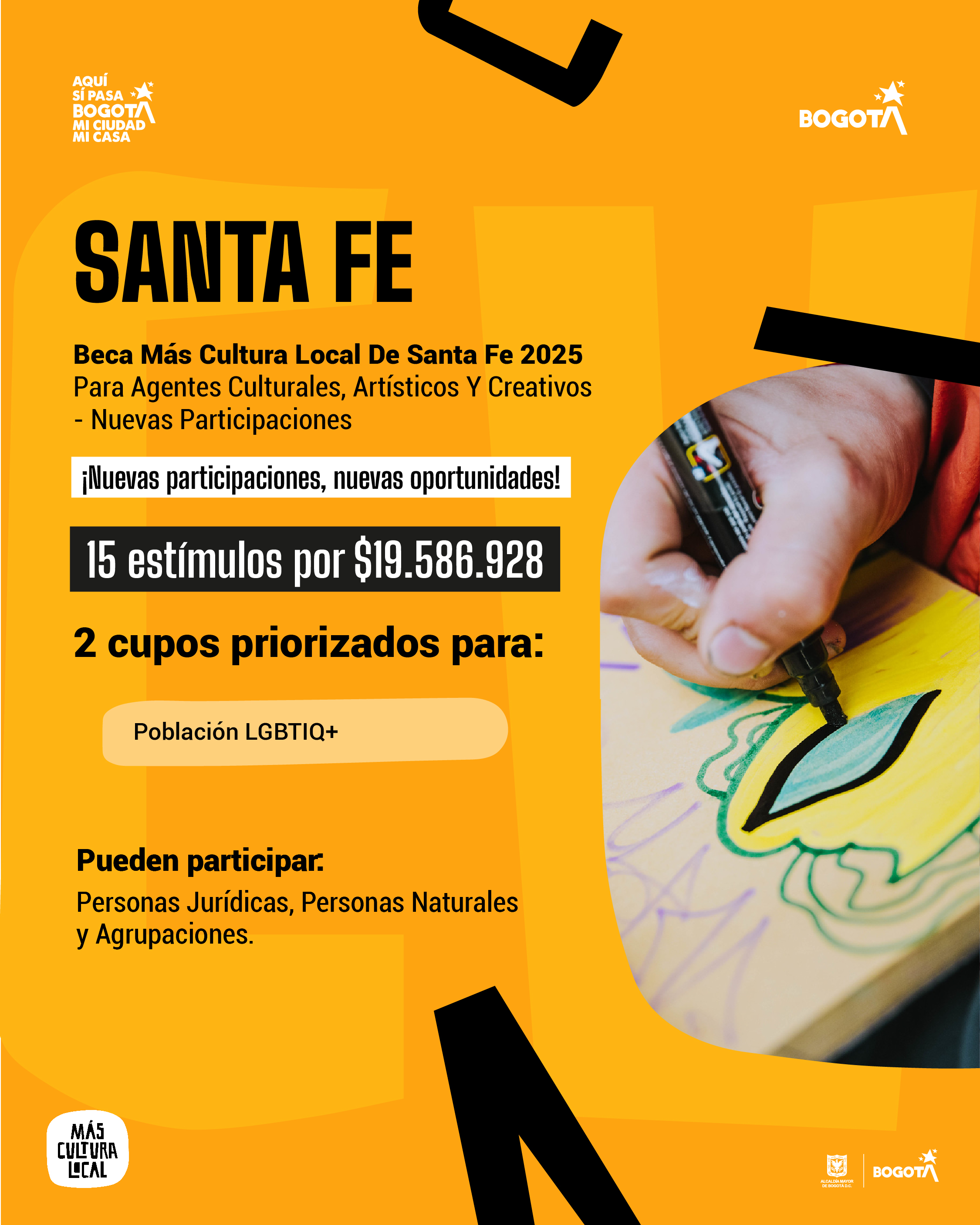 Cartel de convocatoria de la localidad Santa Fe