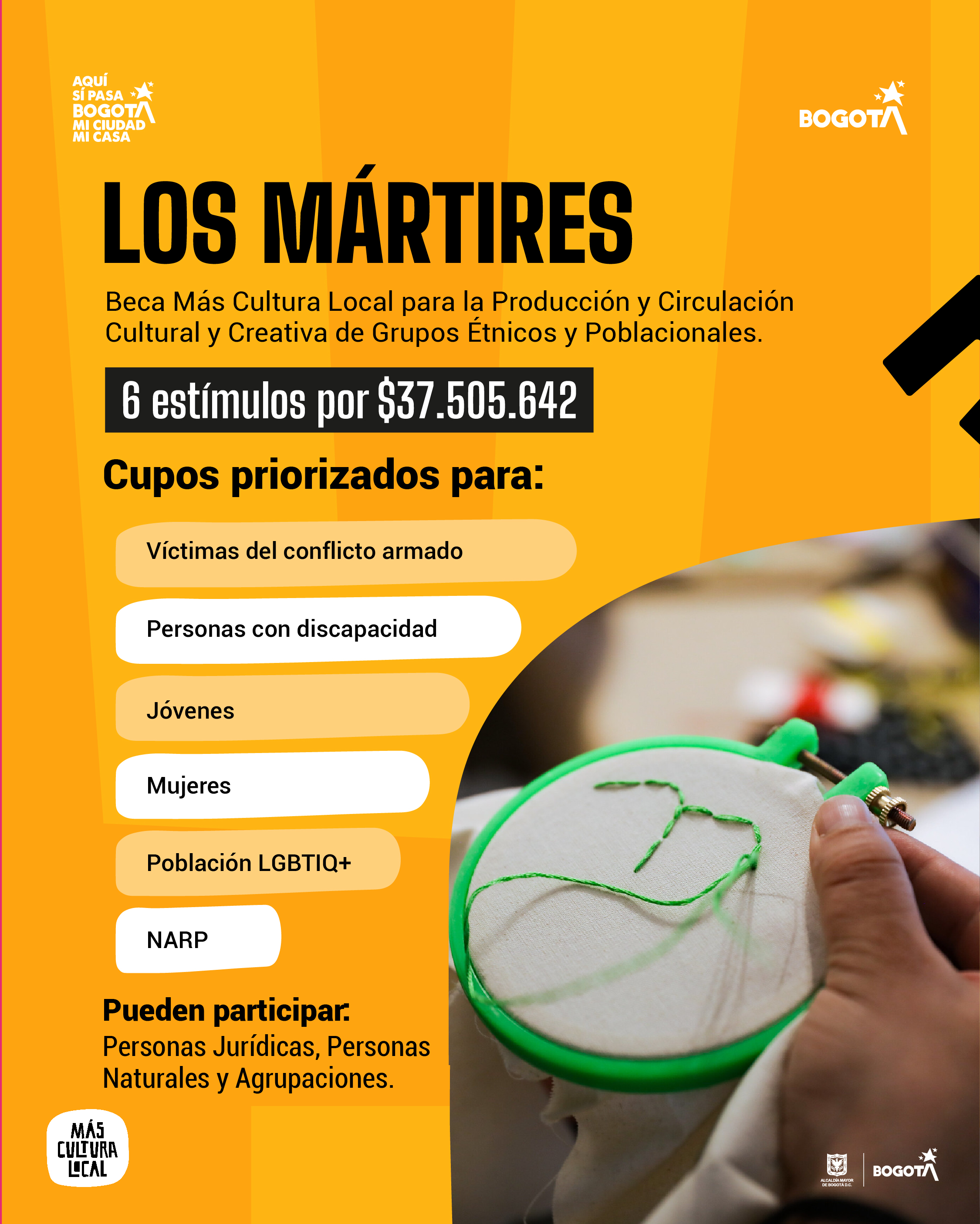 Cartel de convocatoria de los MArtires