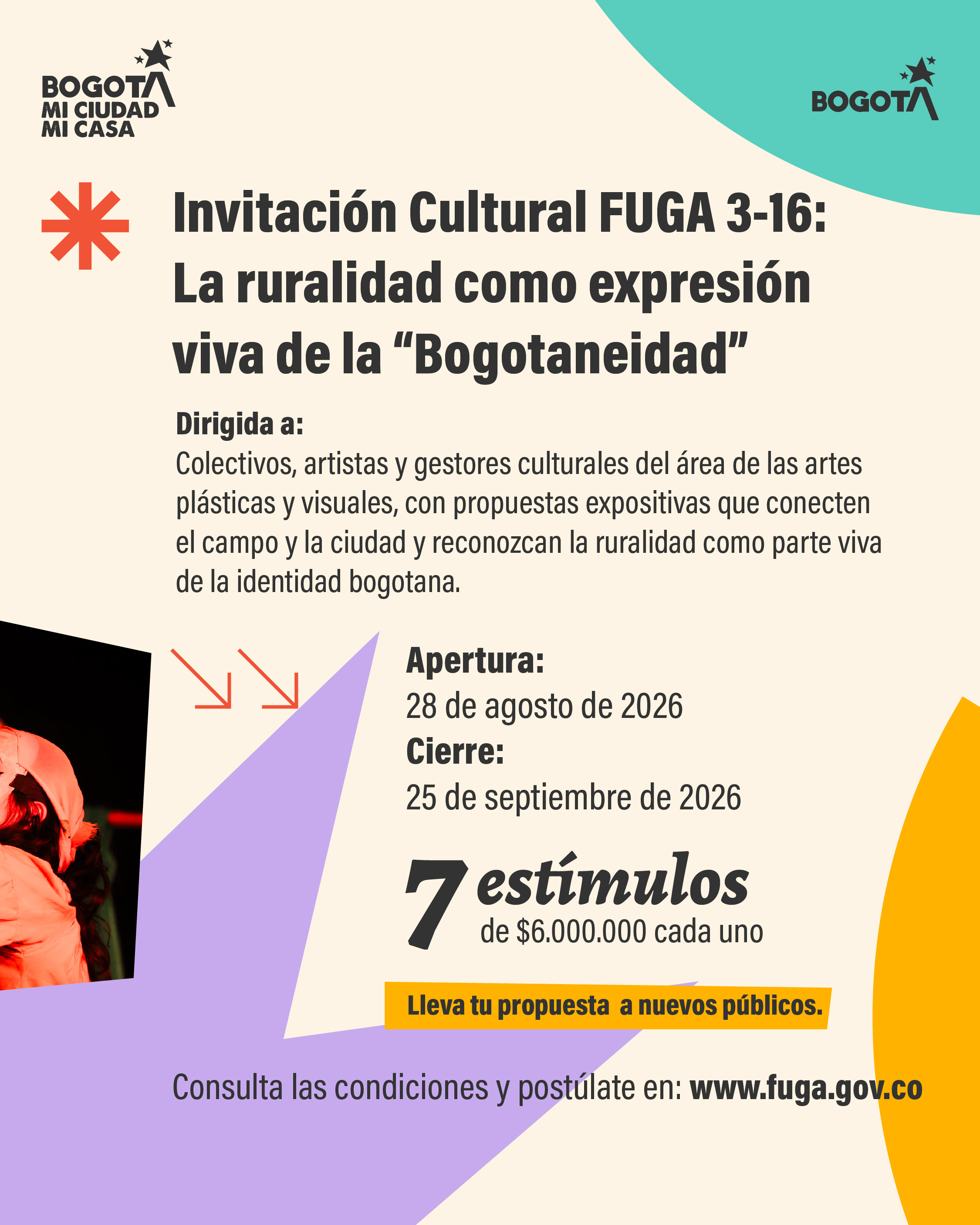 Cartel de convocatoria invitación cultural 2026