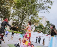 Muestra cultural de la FUGA en el parque santander