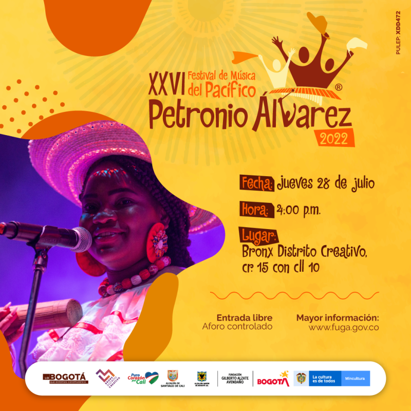 Luego de una primera edición exitosa, el Festival de Música del Pacífico Petronio Álvarez vuelve al Bronx Distrito Creativo con la sonoridad de la marimba, el sabor del viche y la cadencia de los bailes tradicionales.
