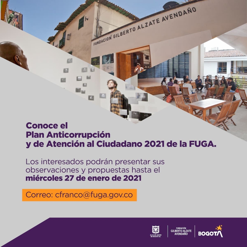 Conoce el Plan Anticorrupción y de Atención al Ciudadano 2021 de la FUGA