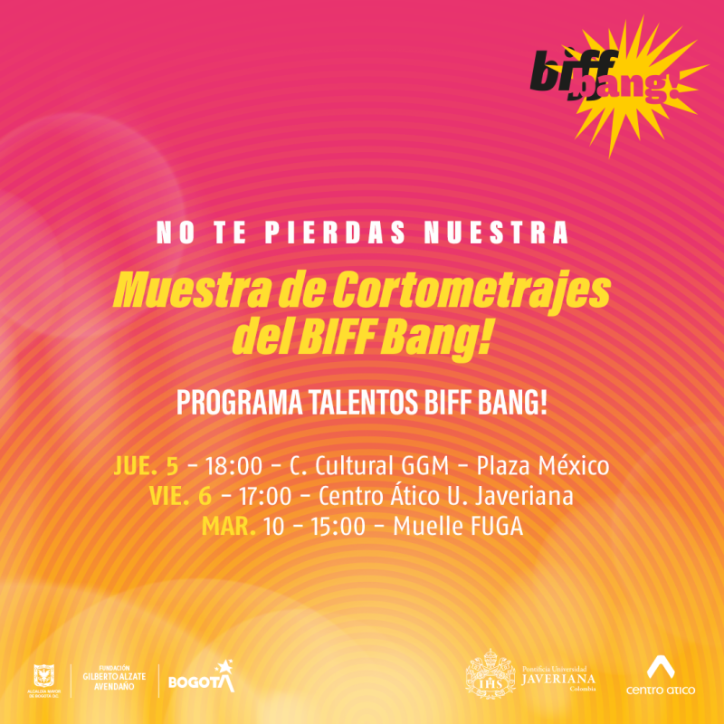 Cartel sobre El BIFF y la FUGA se toman el Centro con proyecciones de cortos y showcases