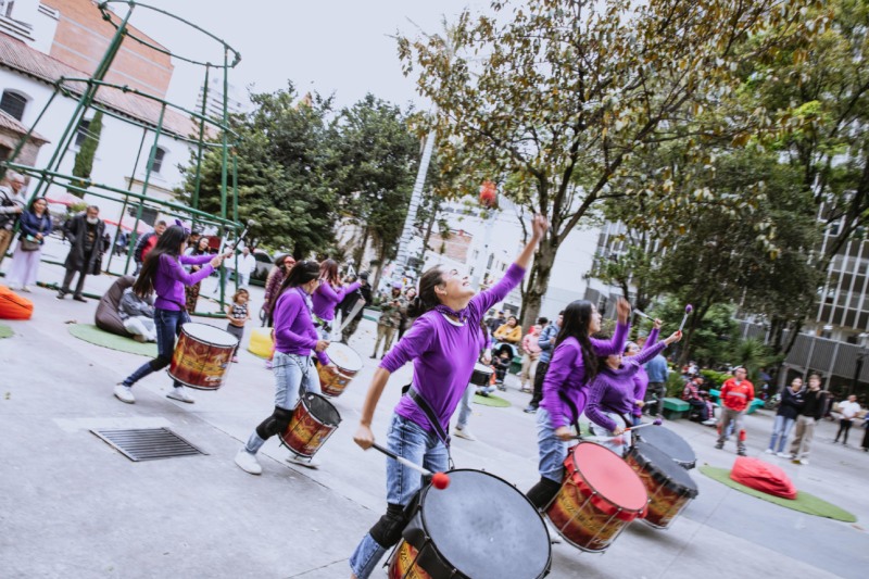 batucada en actividad de la FUGA