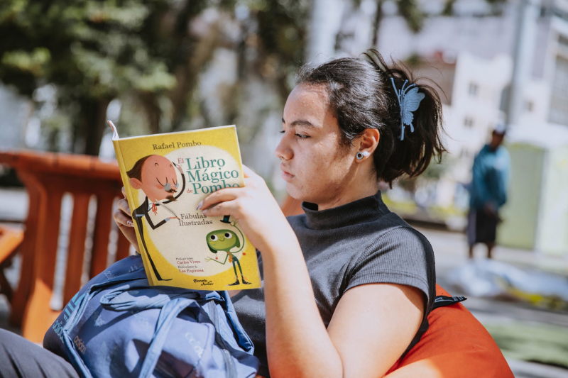 Persona Leyendo Un Libro de Pombo