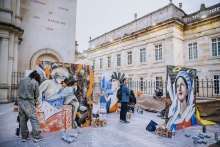 Grafiti manzana Jesuítica Bogotá FUGA